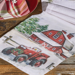 13" x 54" Table Runner - Christmas At The Farm