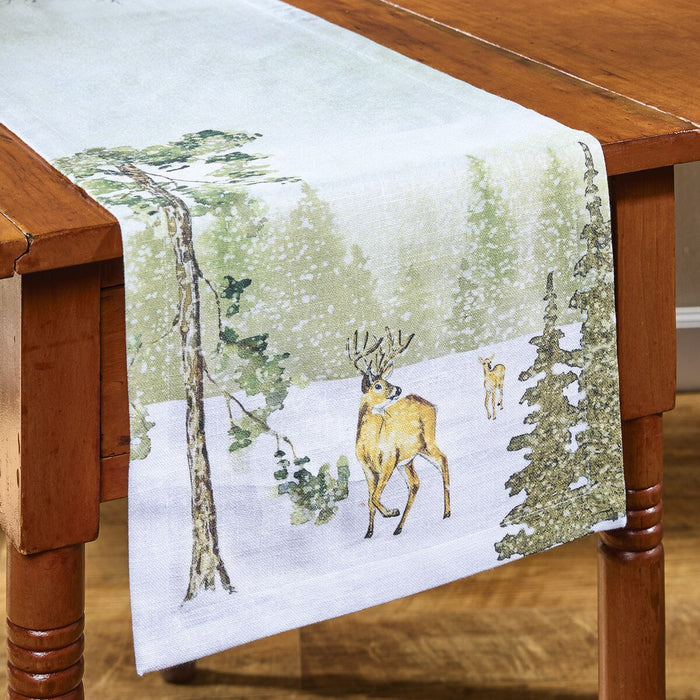 54" Table Runner - Woodland Winter
