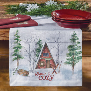36" Table Runner - Snowflake Lodge