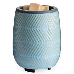 Fragrance Warmer - Blue Herringbone Flip Dish