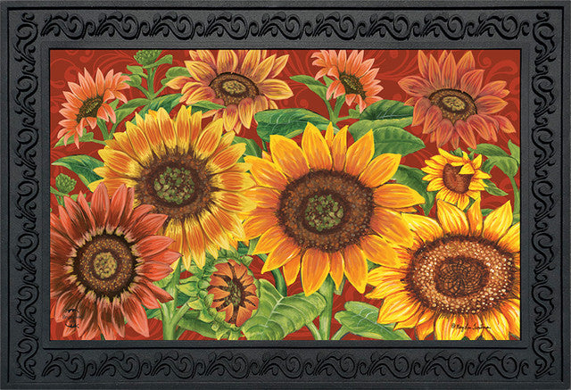 Mat Insert - Colorful Fall Sunflowers