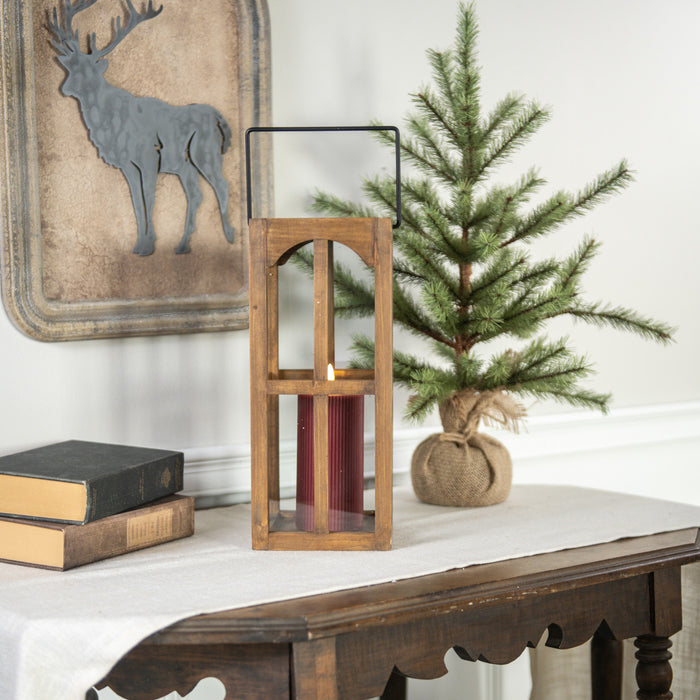 14" Wooden Arched Lantern