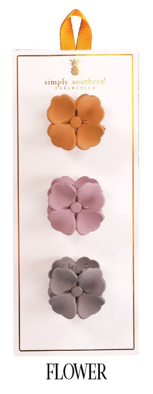 Simply Southern Hair Clip Trio - Flower