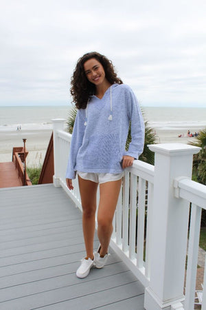 Simply Southern Terry Pullover - Slate Blue