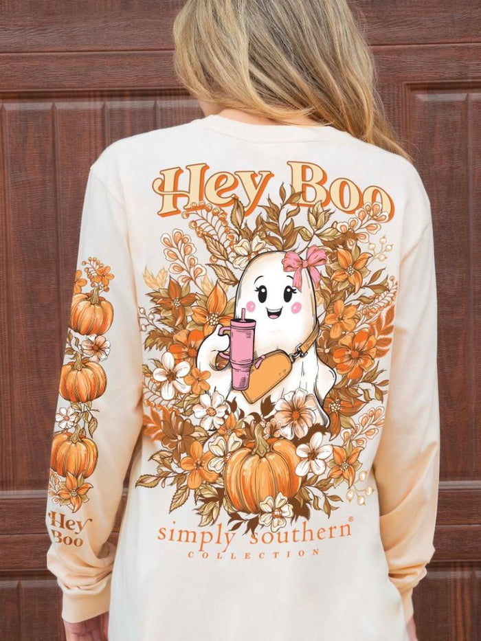 Simply Southern LS Tee - Boo Whisper