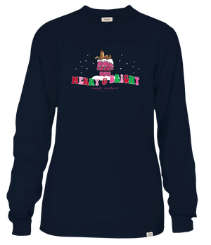 Simply Southern Youth LS Tee - Deer-Navy
