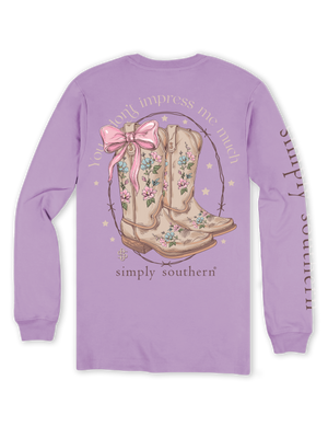 Simply Southern LS Tee - Impress Lilac