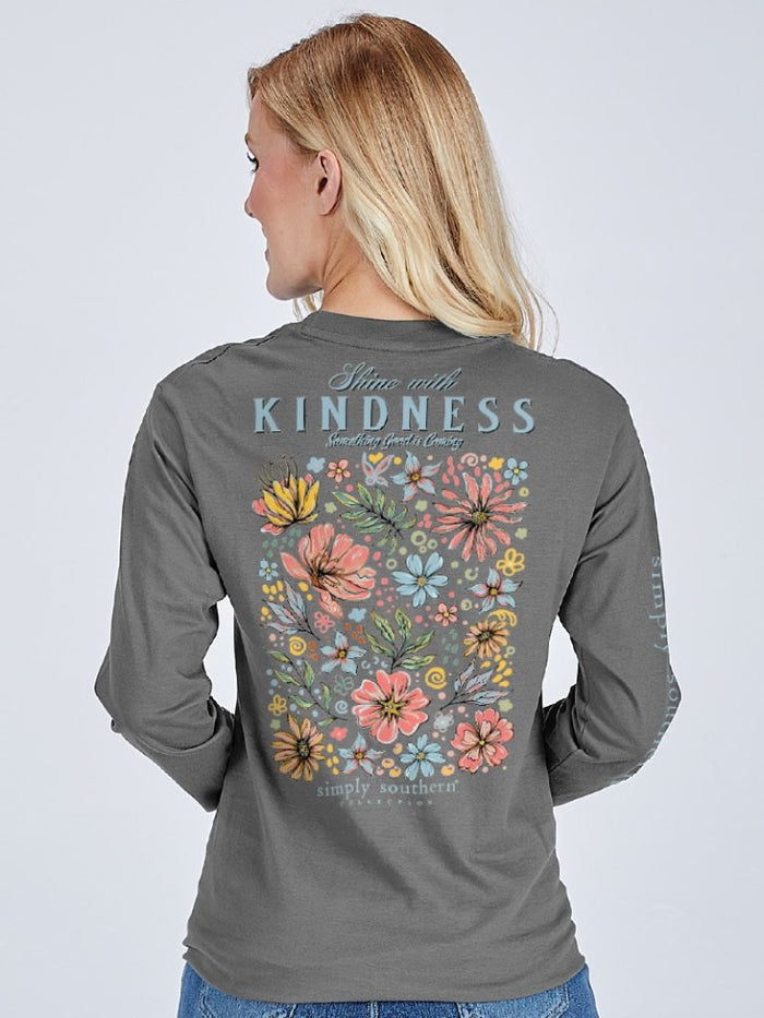 Simply Southern LS Tee - Shine Dark Heather