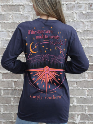 Simply Southern LS Tee - Stars Mirage