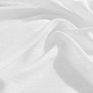 Linda Faux Linen Cafe Valance White