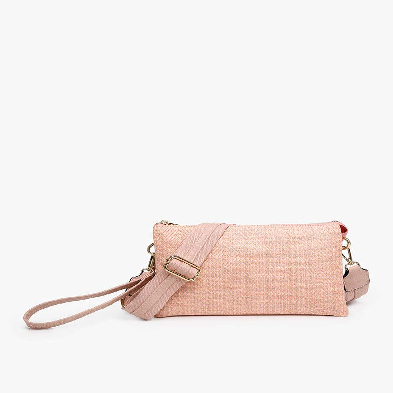 The Izzy Crossbody Bag w/ Guitar Strap - Tan/White Arrowhead