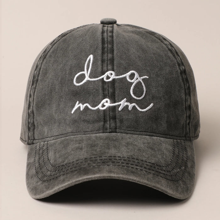 Baseball Cap - Dog Mom Black