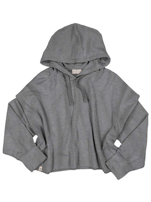 SS Crop Hoodie - Heather Grey