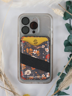 Simply Southern Magnet Phone Wallet - Tan Flowered