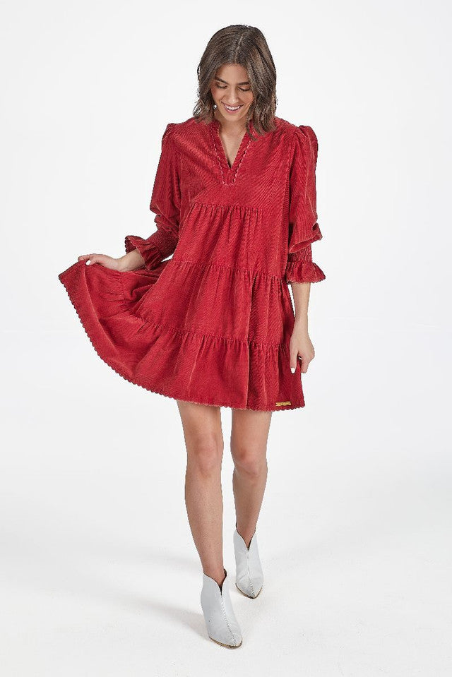 Simply Southern Red Corduroy Dress Simply Southern Red Corduroy Dress