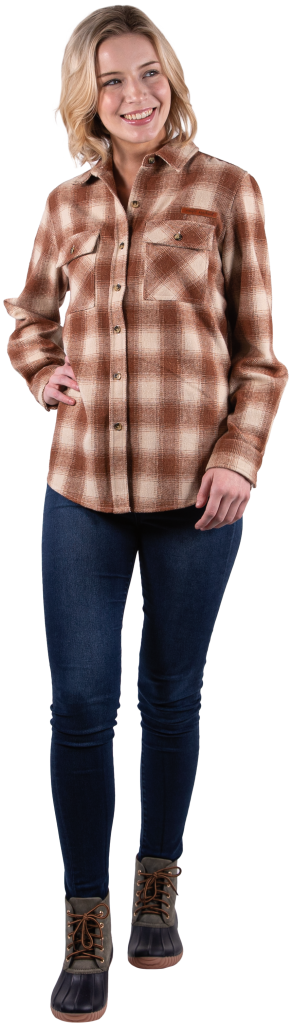 Simply Southern Shacket - Brown Plaid