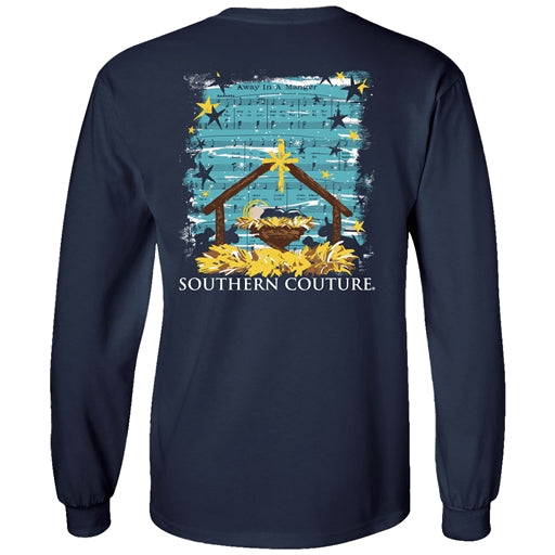 Southern Couture LS Tee - Away in a Manger
