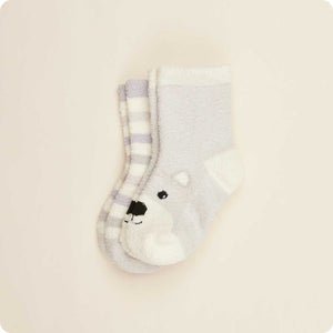 Warmies Crew Socks - Marshmallow Bear