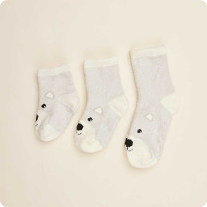 Warmies Crew Socks - Marshmallow Bear