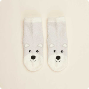 Warmies Crew Socks - Marshmallow Bear