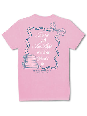 Simply Southern Tee - Book Love Washed Pink