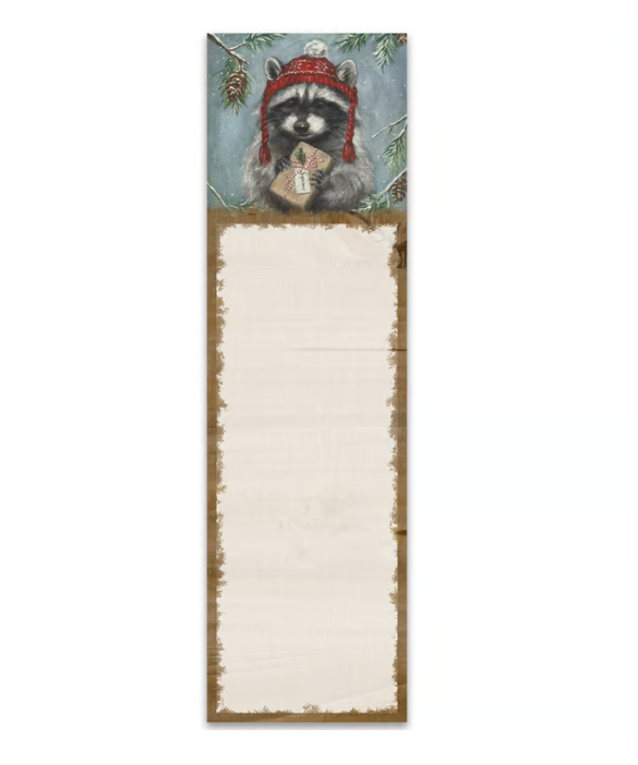 List Pad - Winter Raccoon