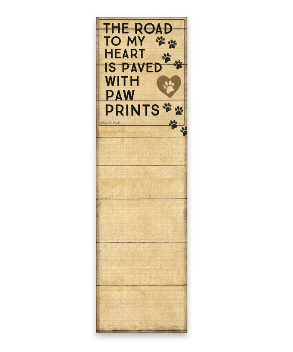 List Pad - Paw Prints