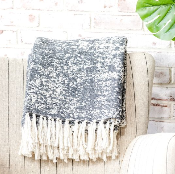 Charcoal Pattern Throw 50x60