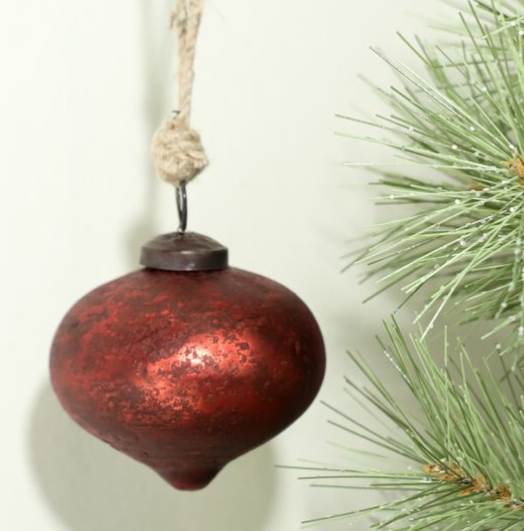 3" Red Foil Christmas Ball