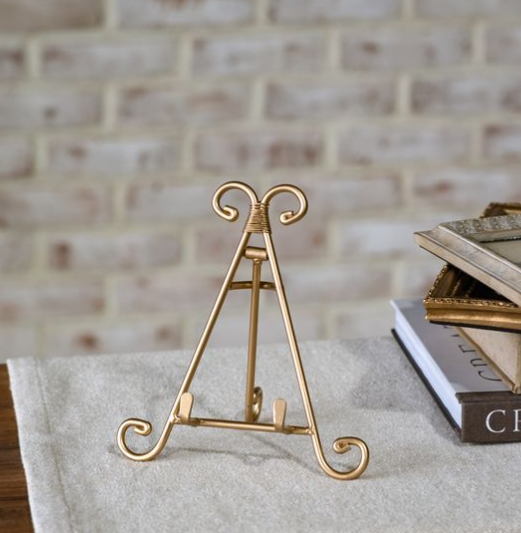 7" Gold Triangle Back Easel
