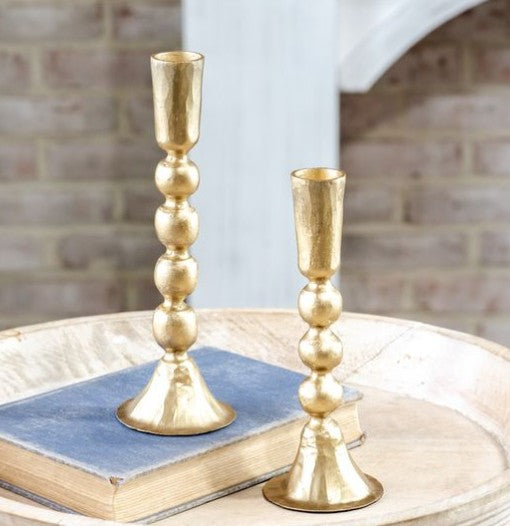 Gold Ball Candlestick-Lg