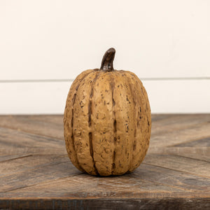 7.5" Beige Tall Pumpkin