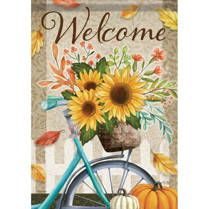 Garden Flag - Autumn Bicycle Shimmer