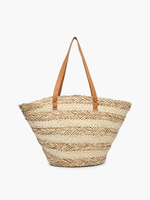 Beatrix Seagrass Tote - Natural/Ivory