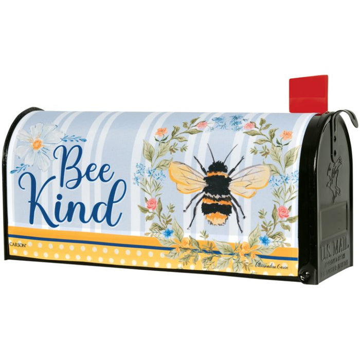 Mailbox Cover - Bee Kind Wreath