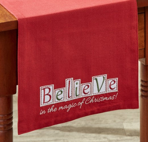 13" x 36" Table Runner -  Believe