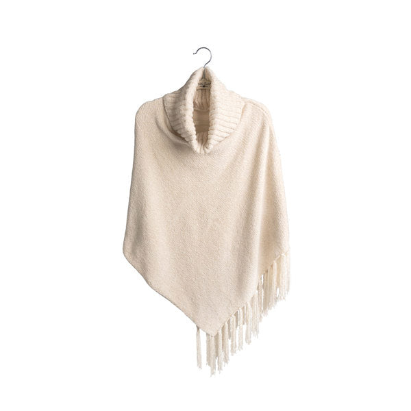 Beyond Soft Cowl Neck Poncho Oat