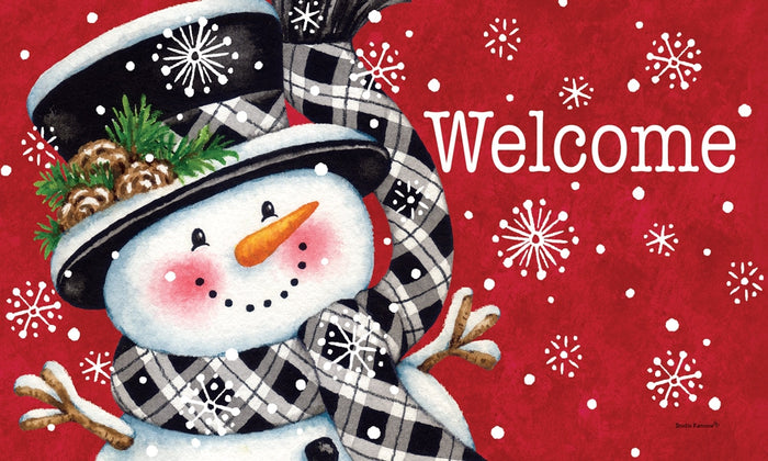 Mat Insert - Black and Red Snowman