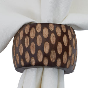 Carved Wood Napkin Ring