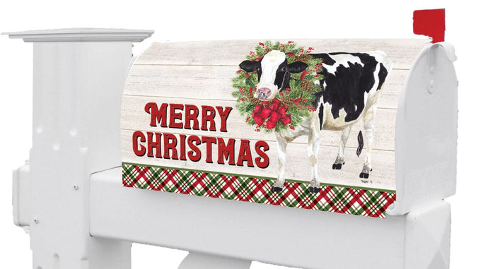 Mailbox Cover - Christmas Cow