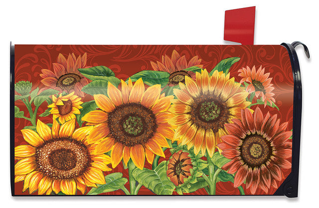 Mailbox Cover - Colorful Fall Sunflowers