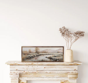 Creek with Mountains Wall Art