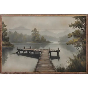 Dock By The Lake Wall Art