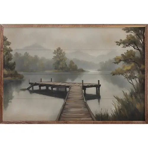 Dock By The Lake Wall Art