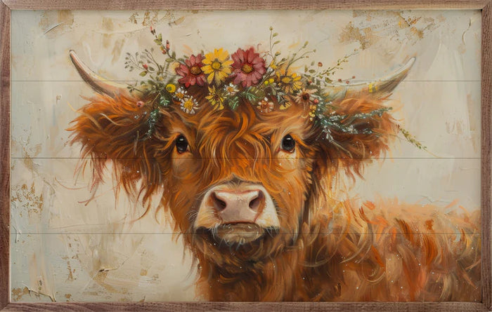 Floral Crown Highland Wall Art