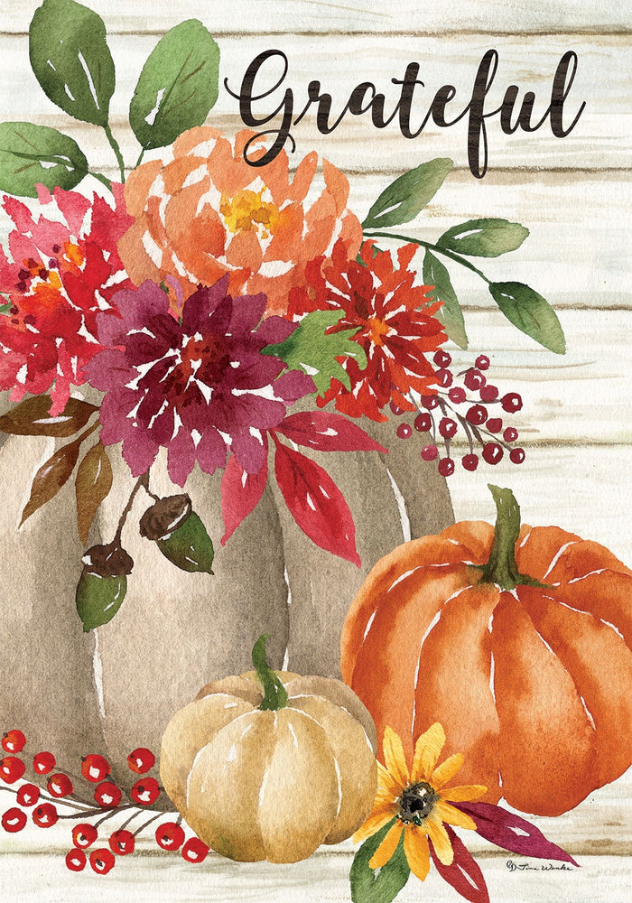 Standard Flag - Grateful Floral