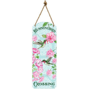 Metal Wall Plaque - Hummingbird Crossing