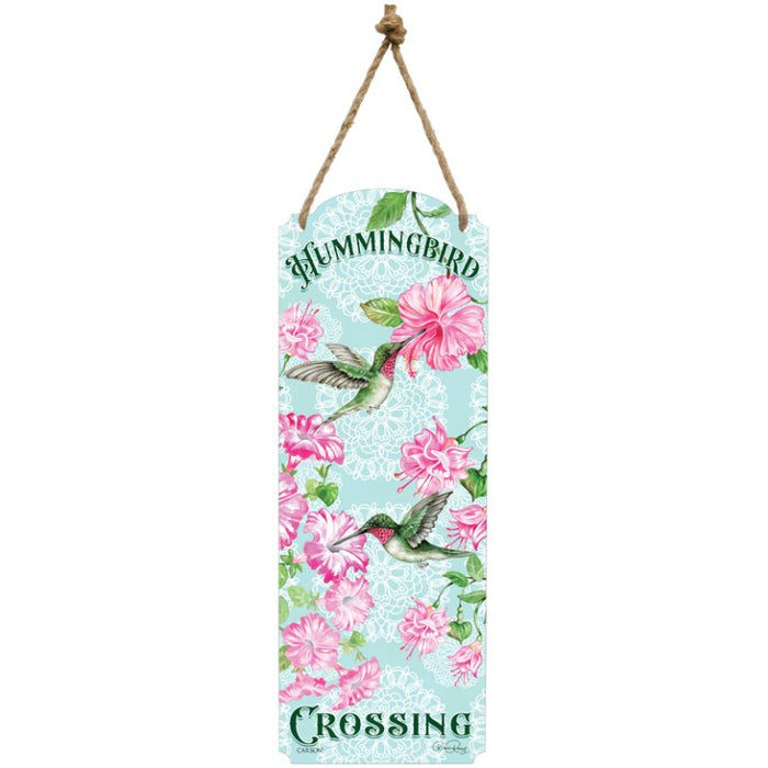 Metal Wall Plaque - Hummingbird Crossing