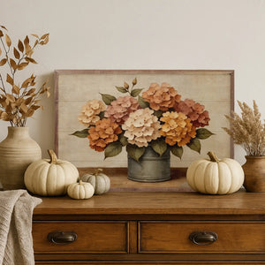Hydrangea Fall Bouquet Wall Art