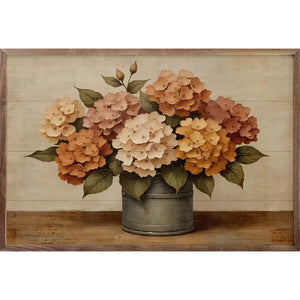 Hydrangea Fall Bouquet Wall Art